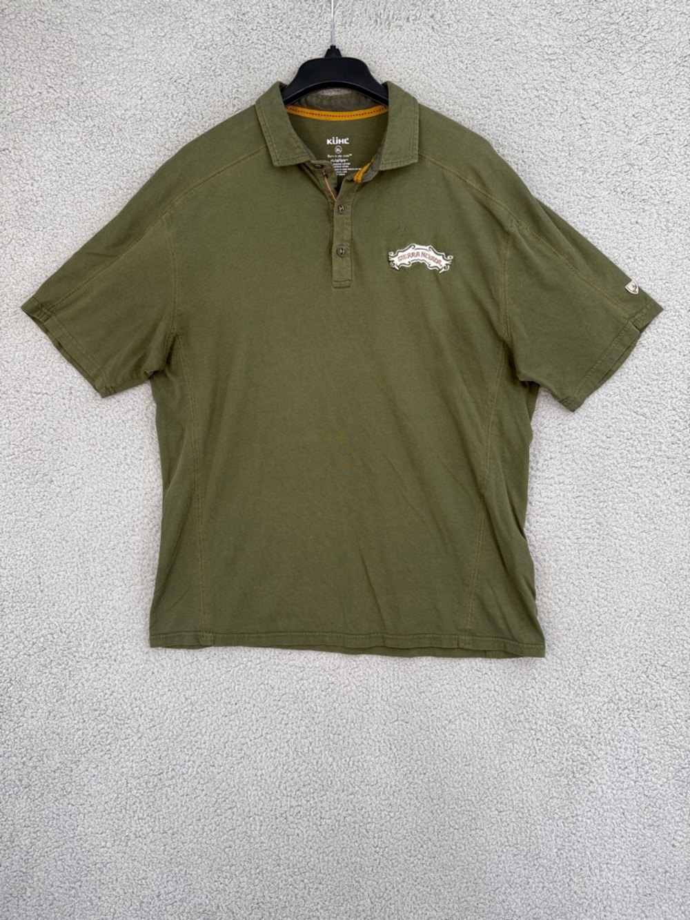 Kuhl men’s XL short sleeve polo shirt Olive Green Pullover Stretch Outdoors